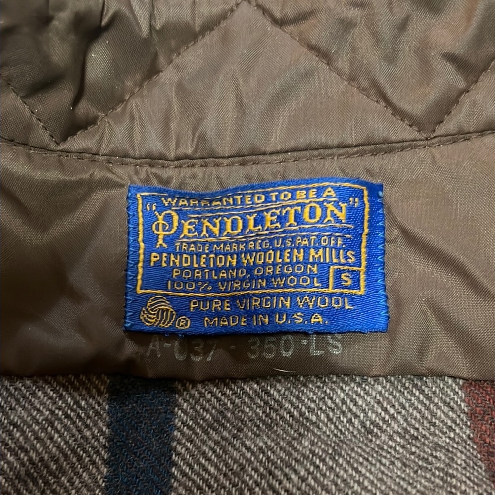 Pendleton Brown And Blue Utility Jacket With Plai… - image 3